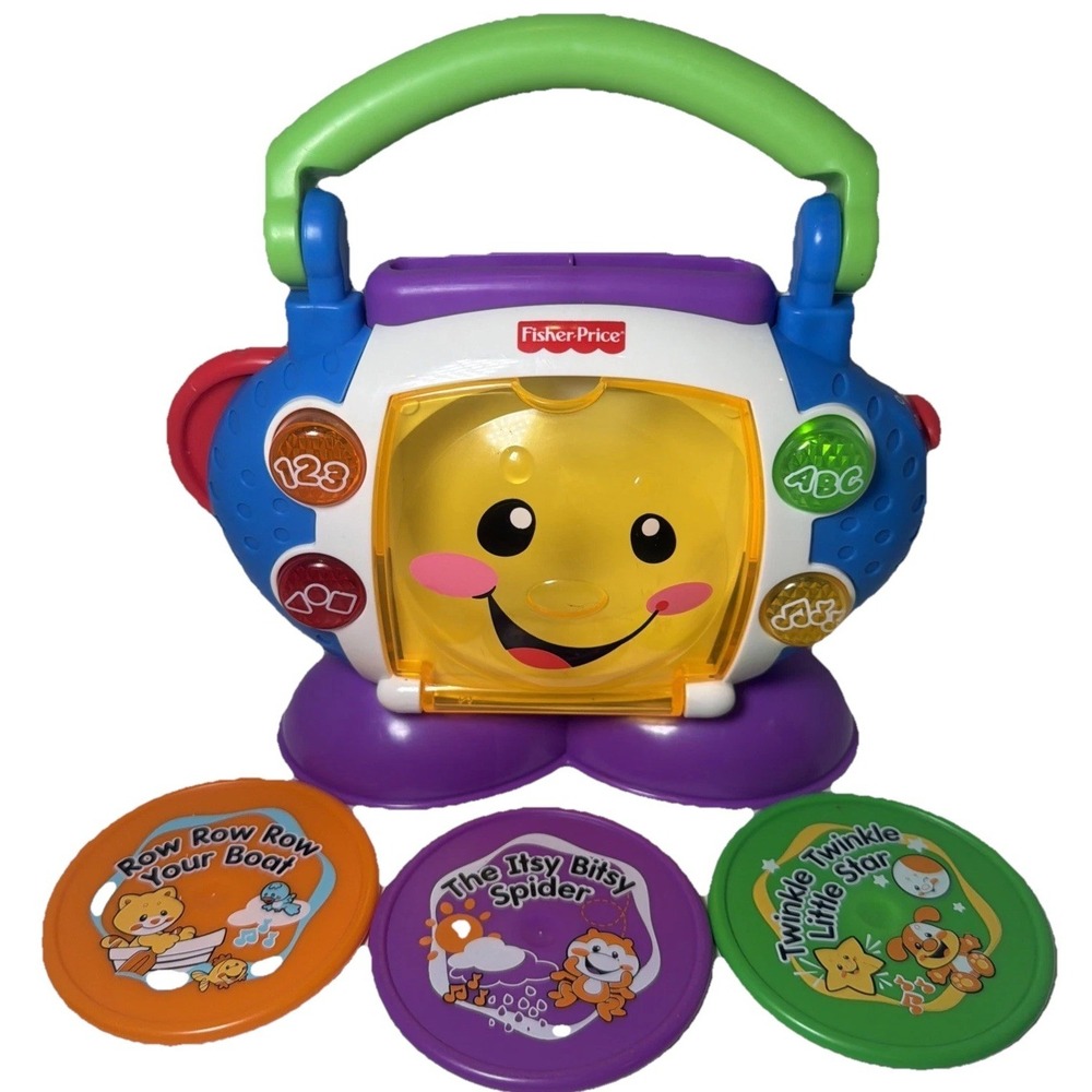 Fisher-Price Laugh & Learn Sing-with-Me CD Player Music Toy 2008 3 Disk Complete